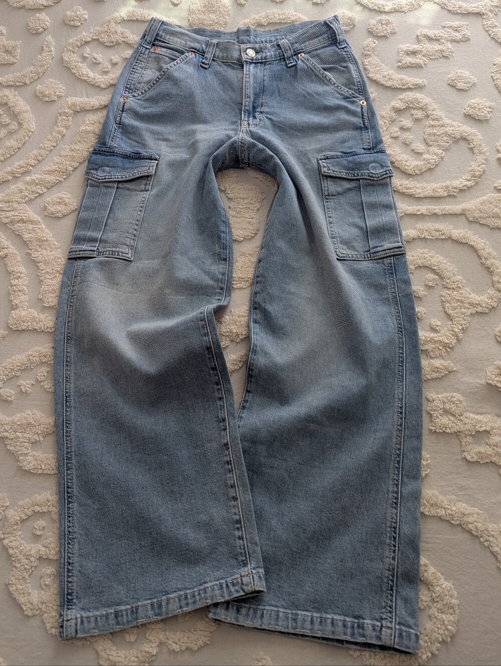 GAP Mid Rise 90s Loose Cargo Slouch Jeans Size 26 / 2 Short - Picture 4 of 12